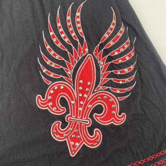 Rock & Roll Cowgirl Size Small Dress Black Red Embroidered Y2K Punk Grunge Retro - Picture 6 of 12